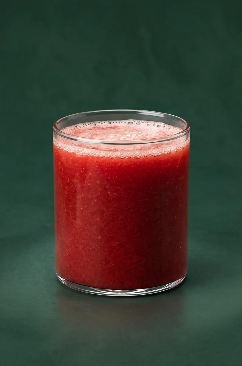 Cold pressed watermelon juice in a tumbler