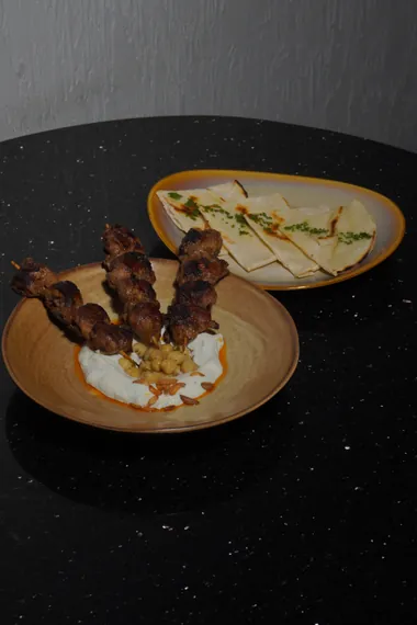 Jerk spiced chicken skewers